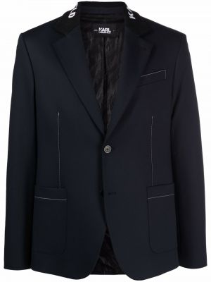 Sport brodert lang blazer Karl Lagerfeld blå