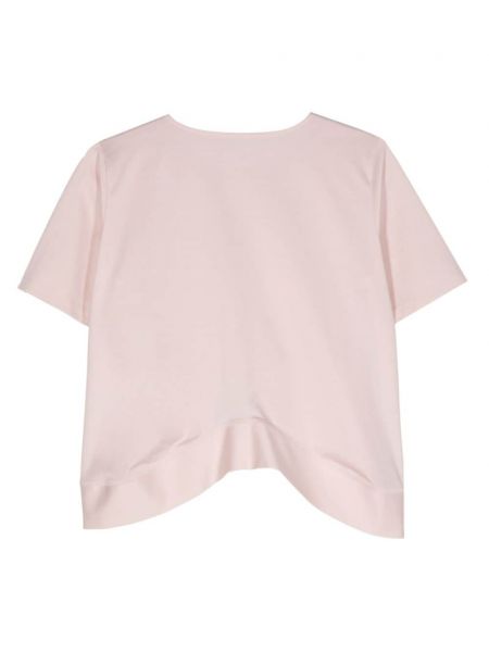 Asymetrické bavlněné tričko jersey Issey Miyake růžové