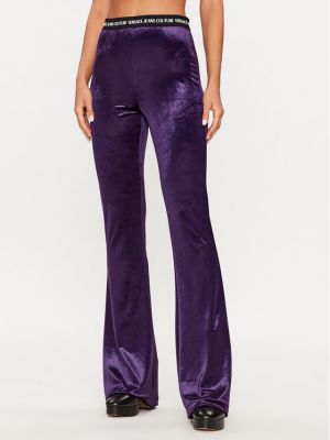 Bavlnené nohavice Versace Jeans Couture fialová
