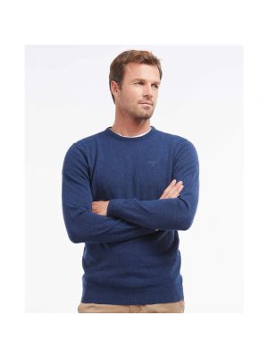 Sweter z okrągłym dekoltem Barbour niebieski