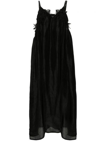 Sukienka na ramiączkach koronkowa Maurizio Mykonos czarna