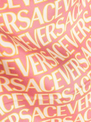 Puntíkatý šál s potiskem Versace růžový