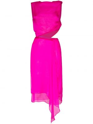 Vestido de cóctel sin mangas Supriya Lele rosa