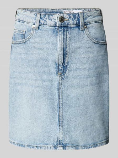 Spódnica jeansowa z kieszeniami Vero Moda niebieska