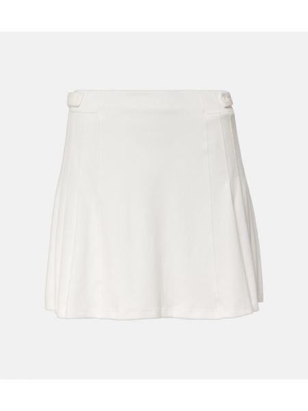 Πλισέ βαμβακερή φούστα mini The Upside λευκό