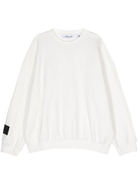 Pamučna dugi sweatshirt s printom Lanvin bijela
