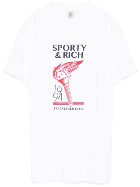 T-shirt Sporty & Rich hvid