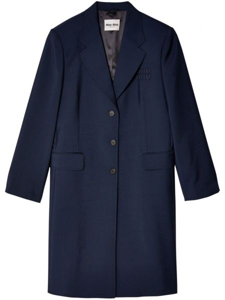 Modrý kabát s výšivkou Miu Miu