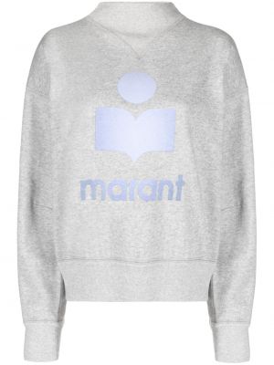 Sweatshirt aus baumwoll mit print Marant Etoile grau