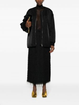Dlouhá sukně s třásněmi By Malene Birger černé