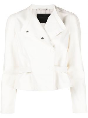 Укороченная куртка с воротником Giorgio Armani, белая