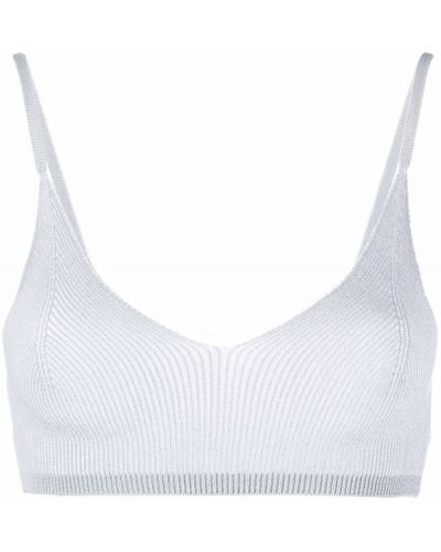 Bralette i stickad Jacquemus grå