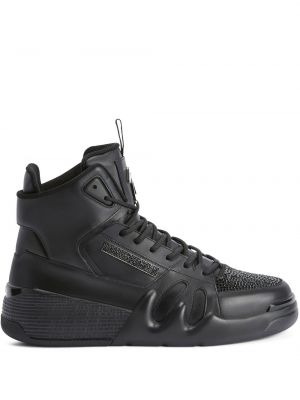 Læder sneakers Giuseppe Zanotti sort