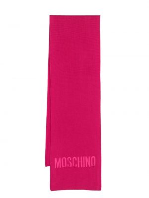 Fular de lână Moschino roz