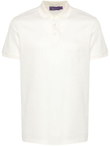 Poloshirt med broderier Ralph Lauren Purple Label lilla