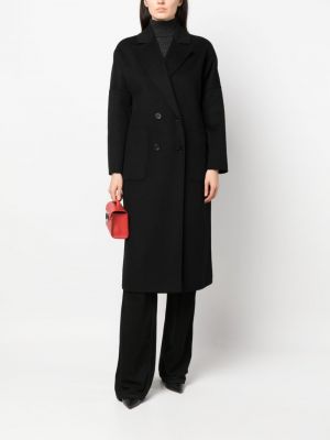 Vlněný kabát Ermanno Firenze černý