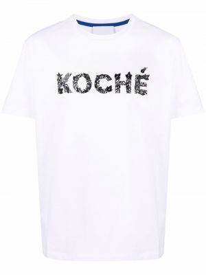 Тениска с принт Koché бяло
