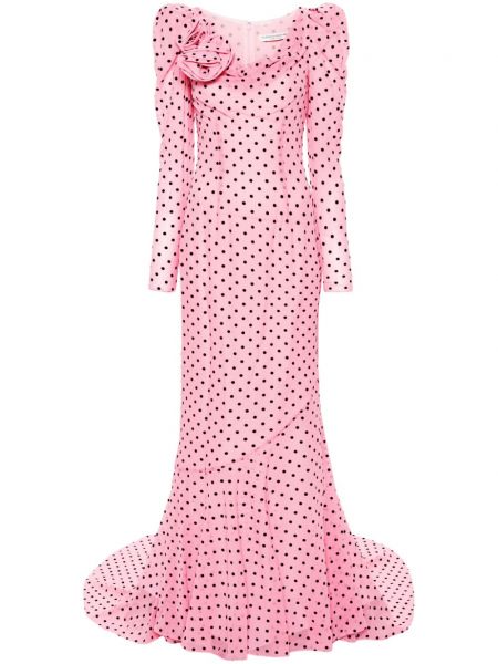 Koktel haljina s cvjetnim printom na točke Alessandra Rich