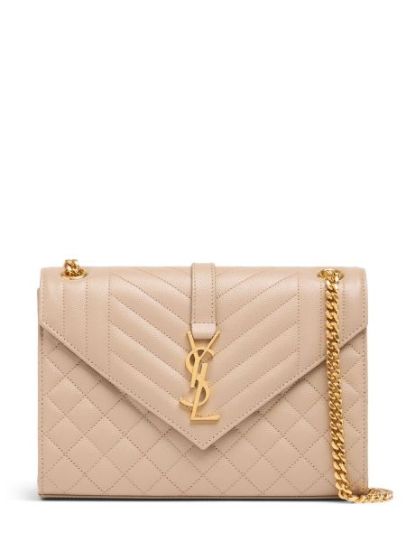 Læder kædetasker Saint Laurent beige