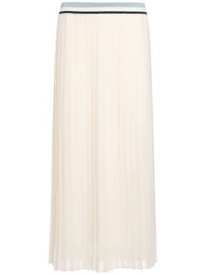Plisovaná dlhá sukňa Moncler biela