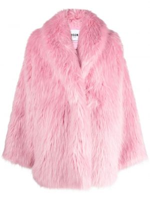 Γυναικεία παλτό σε φαρδιά γραμμή Msgm ροζ
