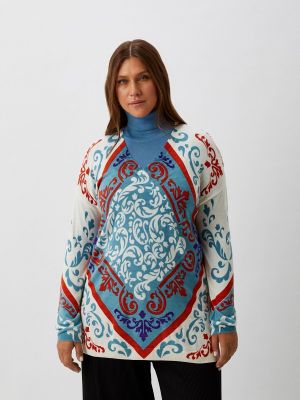 Спортивный пуловер Marina Rinaldi Sport голубой