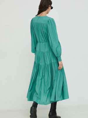 Midi šaty Bruuns Bazaar zelené