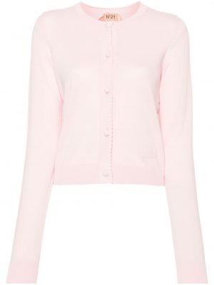 Cardigan en coton avec applique Nº21 rose