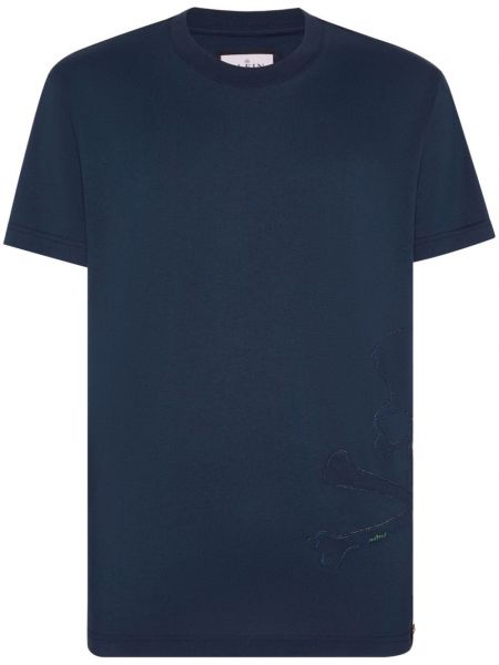 Kokvilnas t-krekls ar apdruku Philipp Plein zils