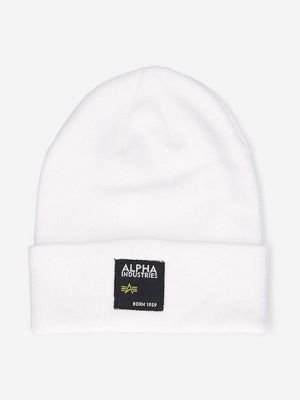 Памучна шапка Alpha Industries бяло