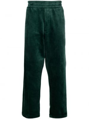 Zamatové teplákové nohavice Closed zelená