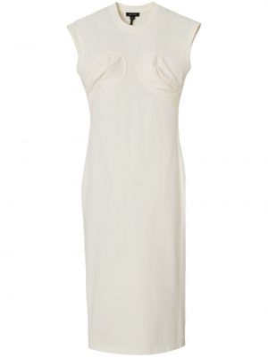 Pamučna midi haljina Marc Jacobs bijela