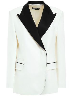 Bílý krepový oblek Dolce & Gabbana