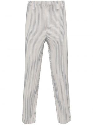Pantalon en tweed plissé Homme Plissé Issey Miyake blanc