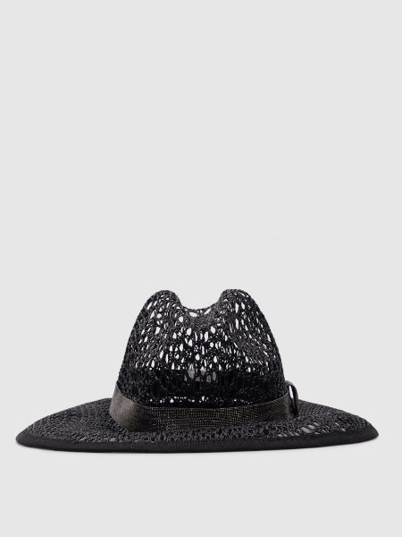 Ажурний капелюх Brunello Cucinelli чорний