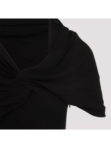 Mini vestido de viscosa Saint Laurent negro