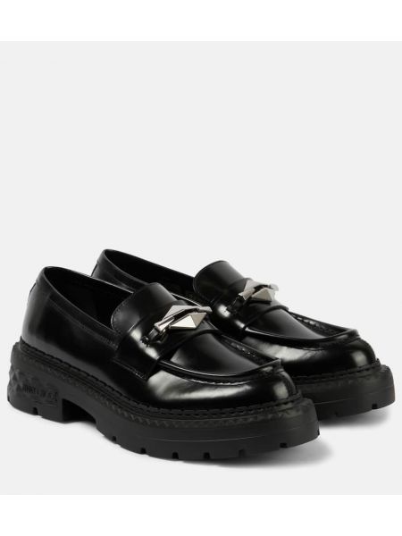 Læder loafers Jimmy Choo sort