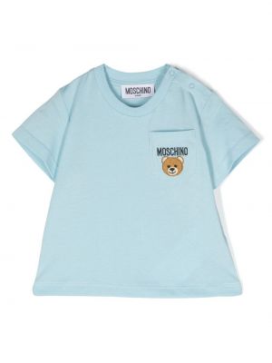 T-shirt för tjejer Moschino Kids blå