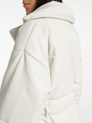 Pikowany płaszcz skórzany ze skóry ekologicznej Proenza Schouler biały