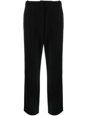 Vlnené rovné nohavice Hermès čierna