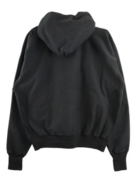 Kokvilnas kapučdžemperis ar apdruku Saint Mxxxxxx melns