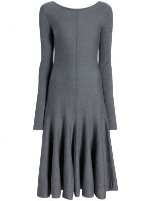 Plisované šaty Khaite šedé
