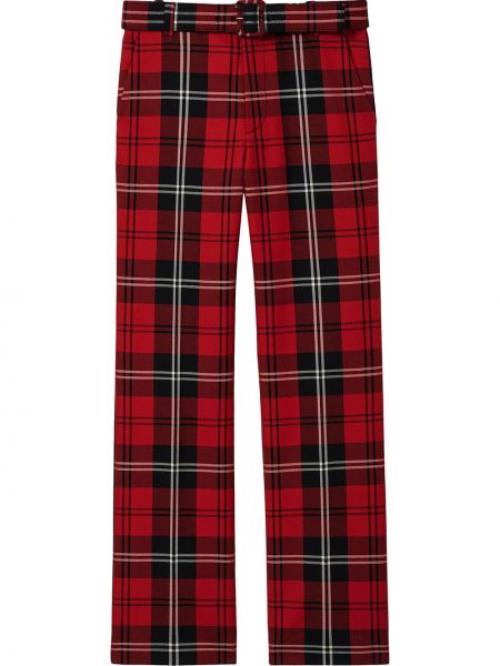 Pantalones rectos a cuadros Marc Jacobs rojo