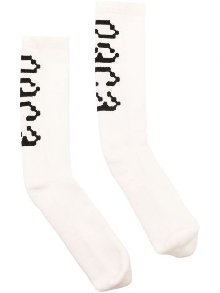 Žakárové ponožky Pace bílé