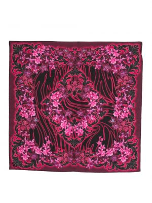 Echarpe en soie à fleurs Versace