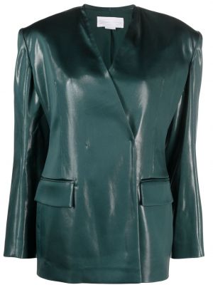 Asymetrické sako s výstřihem do v Genny zelené