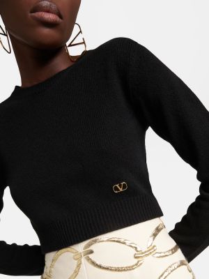 Sweter z kaszmiru Valentino czarny