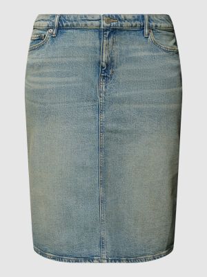 Spódnica jeansowa Lauren Ralph Lauren Curve niebieska