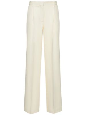 Viskózové vlněné kalhoty relaxed fit Altuzarra bílé