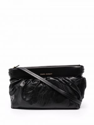 Usnjena pisemska torbica Marant Etoile črna